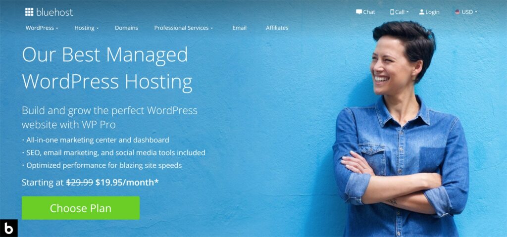 Managed WordPress Hosting by Bluehost 2022