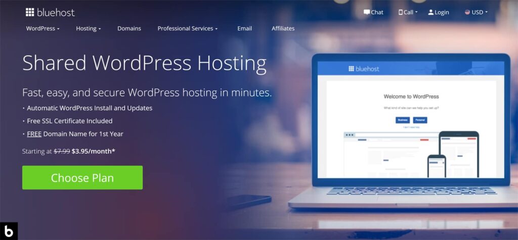 Shared Hosting by Bluehost 2022